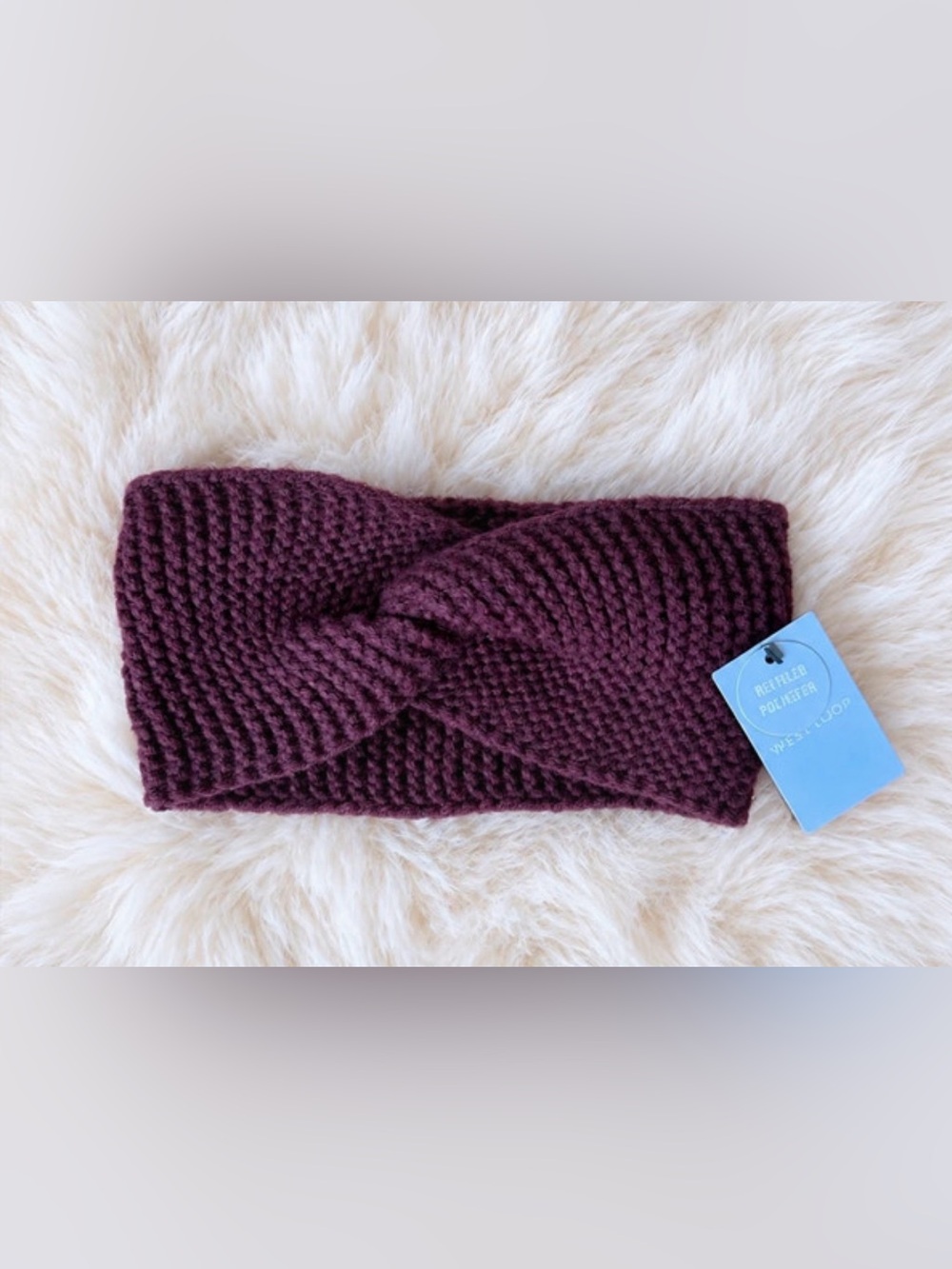 Women's Knit Twist Headband - Plum